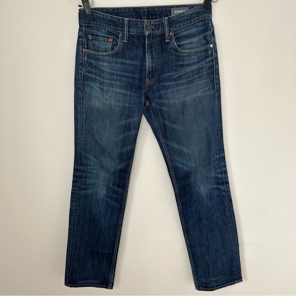 Bonobos The Blue Jean Men 31X32 Straight Leg Denim Stretch Medium Wash Classic